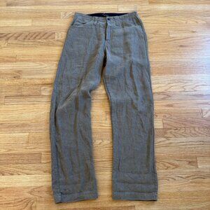 Evan Kinori 4 Pocket Pants Butcher Linen Clay 30/33